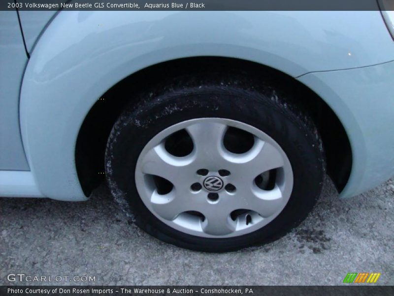 Aquarius Blue / Black 2003 Volkswagen New Beetle GLS Convertible