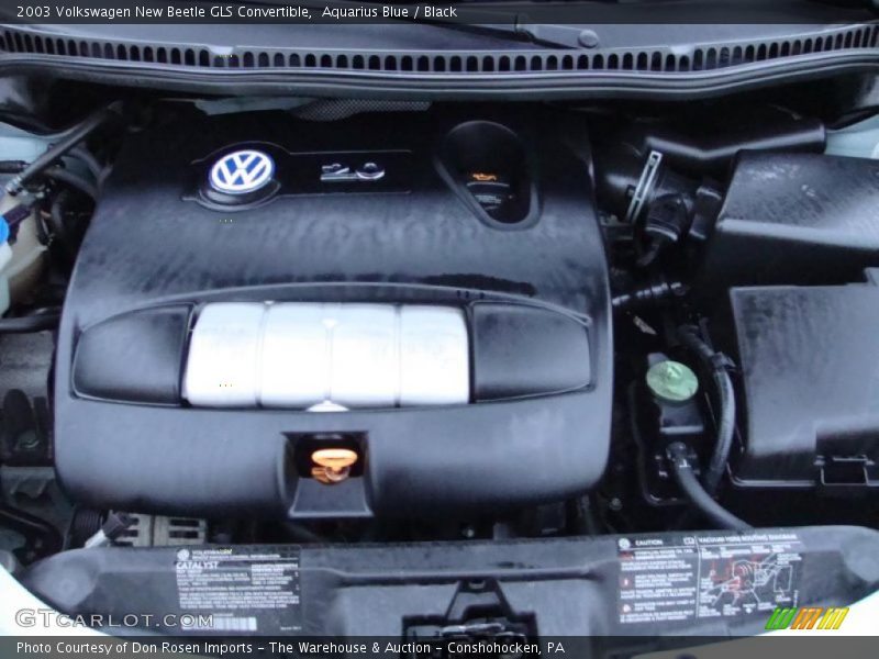 Aquarius Blue / Black 2003 Volkswagen New Beetle GLS Convertible