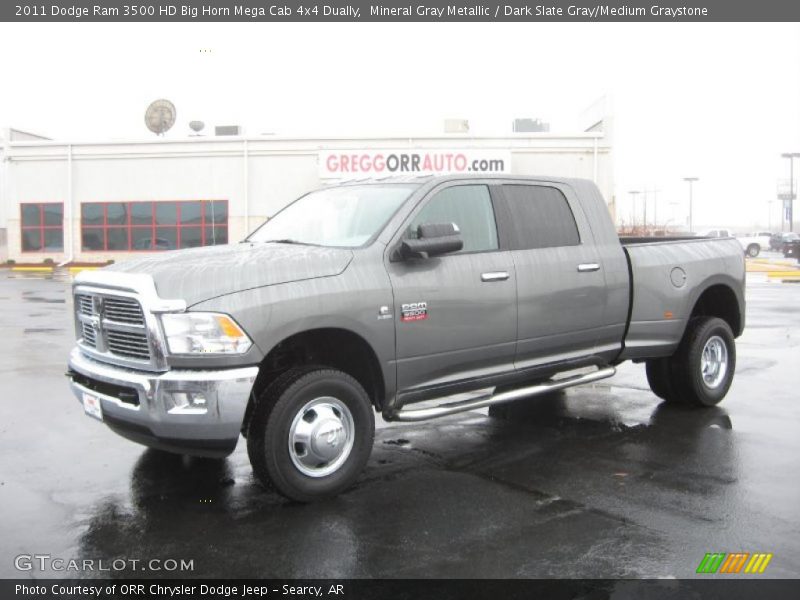 Mineral Gray Metallic / Dark Slate Gray/Medium Graystone 2011 Dodge Ram 3500 HD Big Horn Mega Cab 4x4 Dually