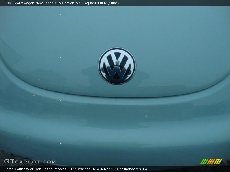 Aquarius Blue / Black 2003 Volkswagen New Beetle GLS Convertible