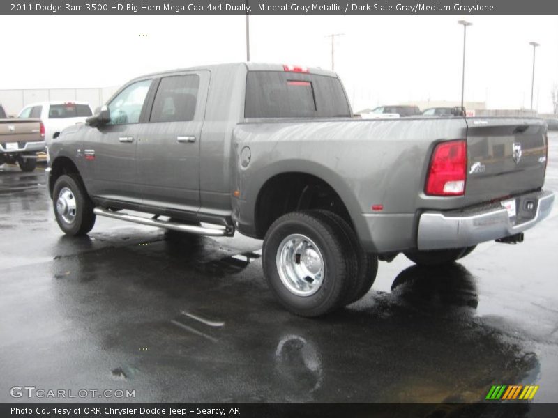 Mineral Gray Metallic / Dark Slate Gray/Medium Graystone 2011 Dodge Ram 3500 HD Big Horn Mega Cab 4x4 Dually