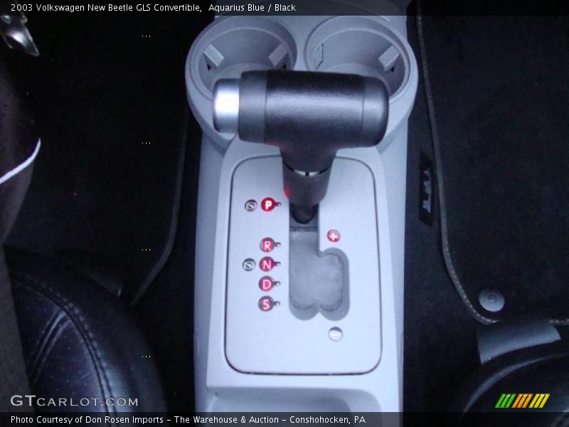 Aquarius Blue / Black 2003 Volkswagen New Beetle GLS Convertible
