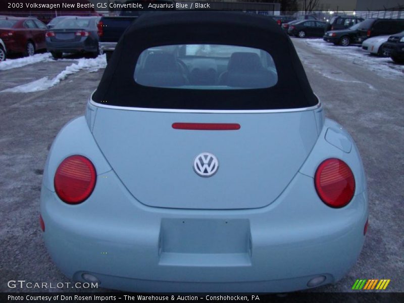 Aquarius Blue / Black 2003 Volkswagen New Beetle GLS Convertible