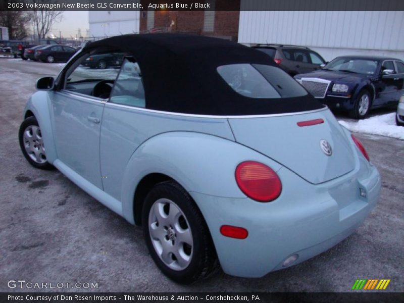 Aquarius Blue / Black 2003 Volkswagen New Beetle GLS Convertible