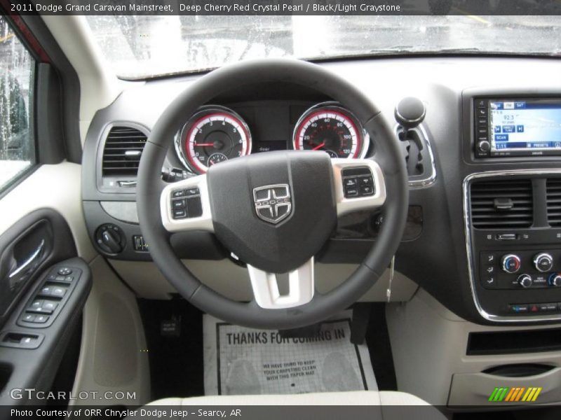 Deep Cherry Red Crystal Pearl / Black/Light Graystone 2011 Dodge Grand Caravan Mainstreet