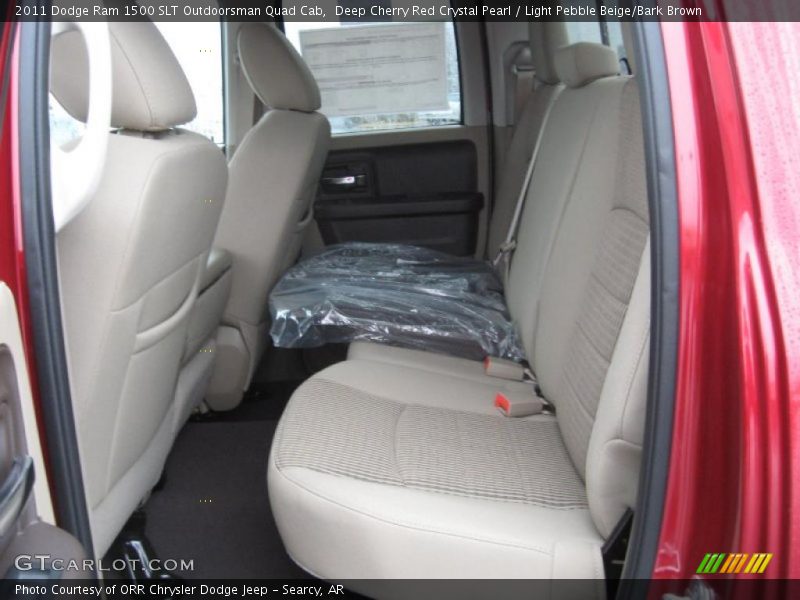 Deep Cherry Red Crystal Pearl / Light Pebble Beige/Bark Brown 2011 Dodge Ram 1500 SLT Outdoorsman Quad Cab
