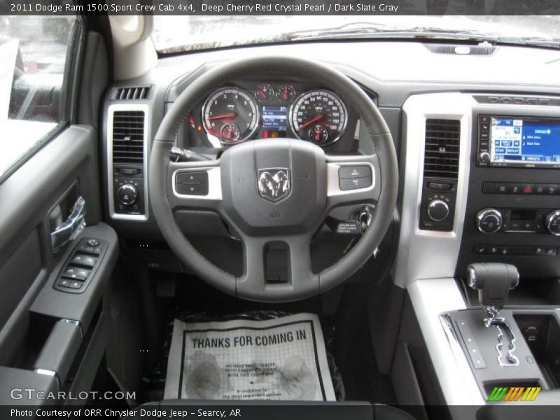 Deep Cherry Red Crystal Pearl / Dark Slate Gray 2011 Dodge Ram 1500 Sport Crew Cab 4x4