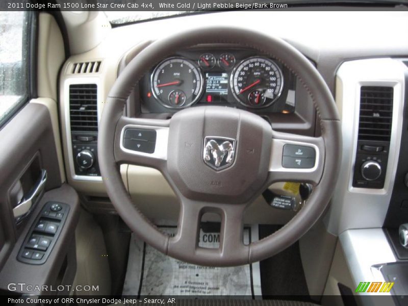 White Gold / Light Pebble Beige/Bark Brown 2011 Dodge Ram 1500 Lone Star Crew Cab 4x4