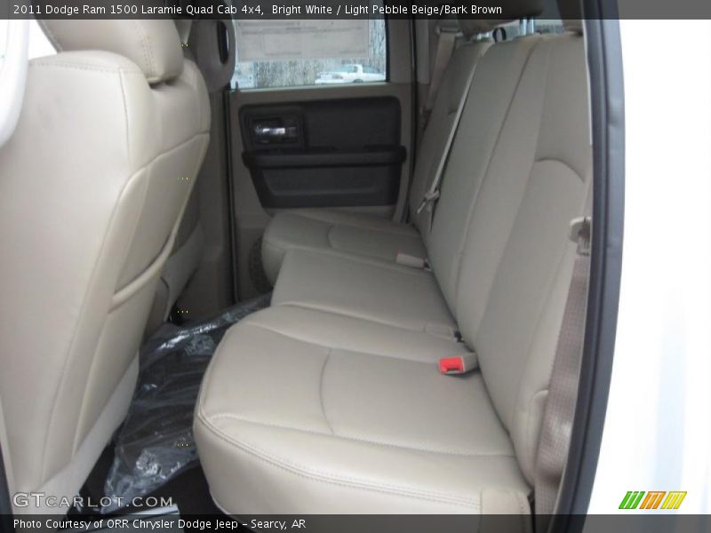 Bright White / Light Pebble Beige/Bark Brown 2011 Dodge Ram 1500 Laramie Quad Cab 4x4