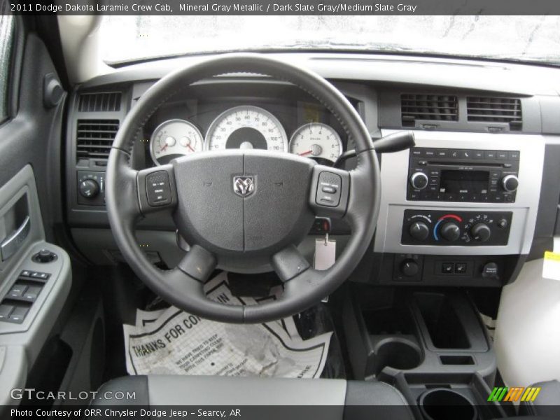Mineral Gray Metallic / Dark Slate Gray/Medium Slate Gray 2011 Dodge Dakota Laramie Crew Cab