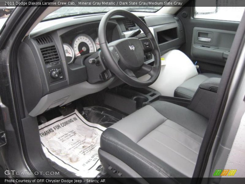 Mineral Gray Metallic / Dark Slate Gray/Medium Slate Gray 2011 Dodge Dakota Laramie Crew Cab