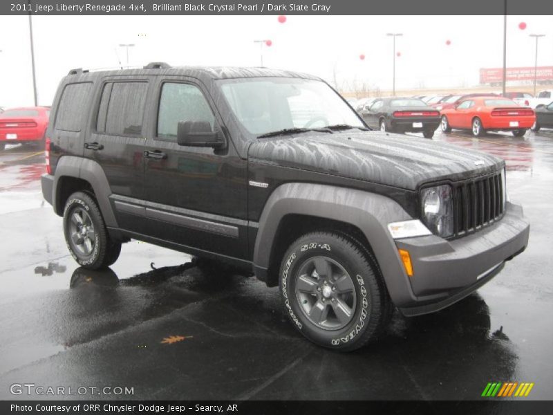 Brilliant Black Crystal Pearl / Dark Slate Gray 2011 Jeep Liberty Renegade 4x4