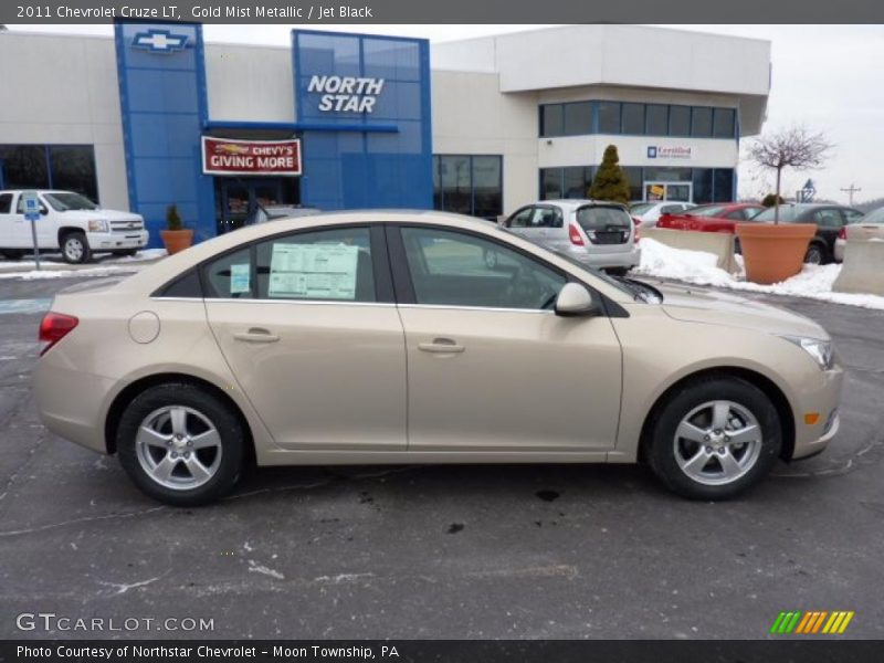 Gold Mist Metallic / Jet Black 2011 Chevrolet Cruze LT