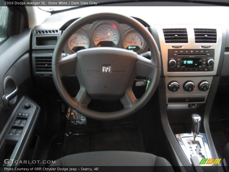 Stone White / Dark Slate Gray 2009 Dodge Avenger SE