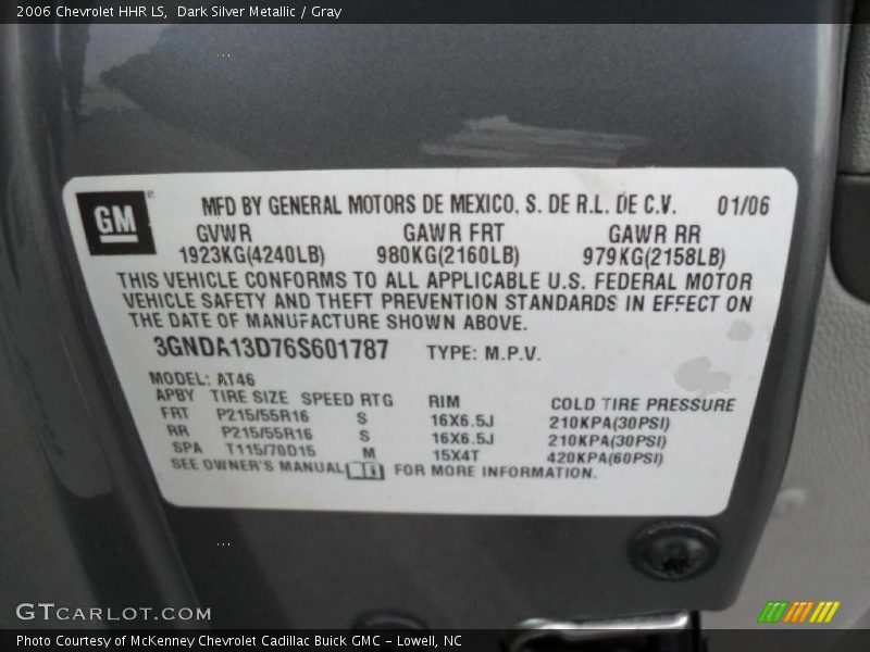 Dark Silver Metallic / Gray 2006 Chevrolet HHR LS