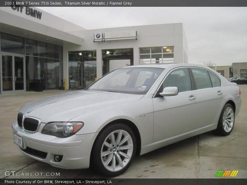 Titanium Silver Metallic / Flannel Grey 2007 BMW 7 Series 750i Sedan
