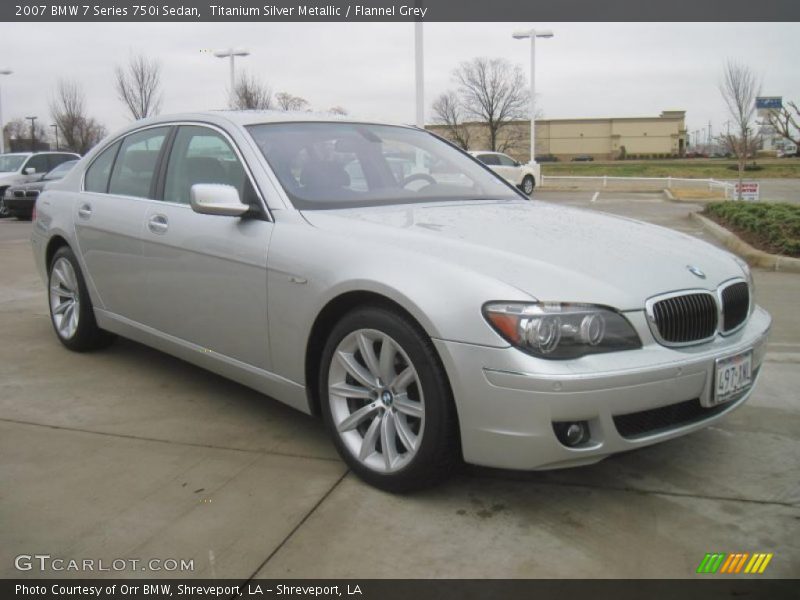 Titanium Silver Metallic / Flannel Grey 2007 BMW 7 Series 750i Sedan