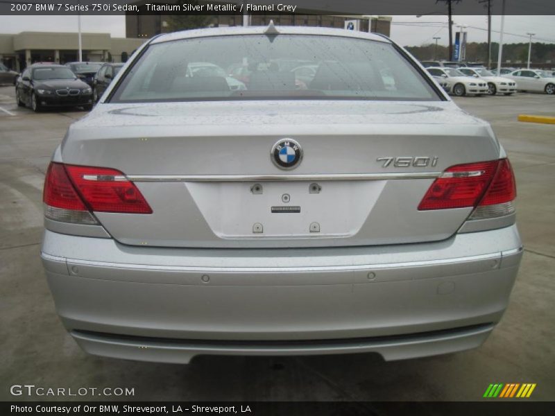 Titanium Silver Metallic / Flannel Grey 2007 BMW 7 Series 750i Sedan