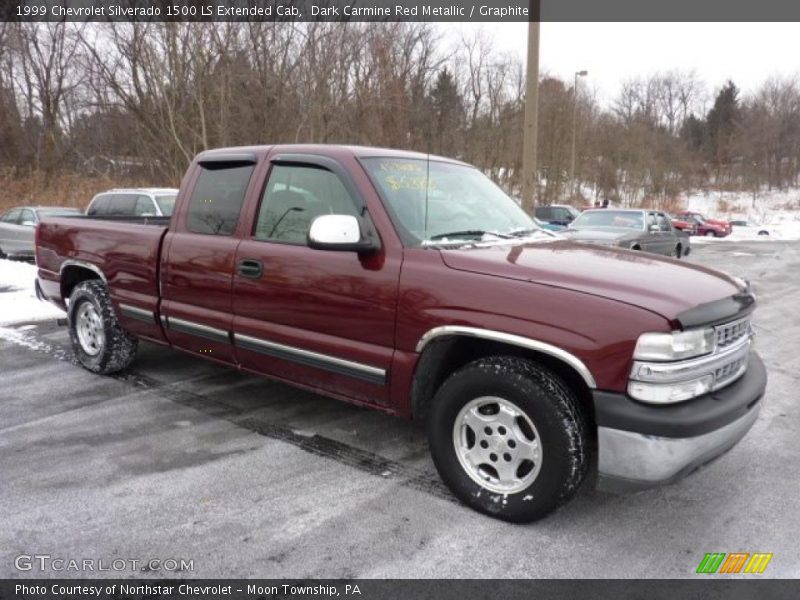 Dark Carmine Red Metallic / Graphite 1999 Chevrolet Silverado 1500 LS Extended Cab