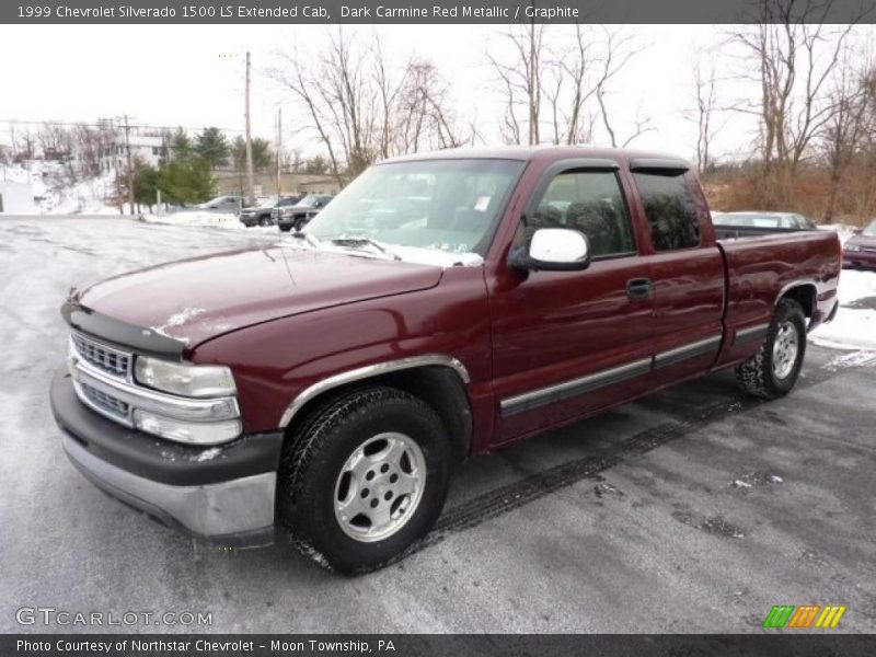 Dark Carmine Red Metallic / Graphite 1999 Chevrolet Silverado 1500 LS Extended Cab