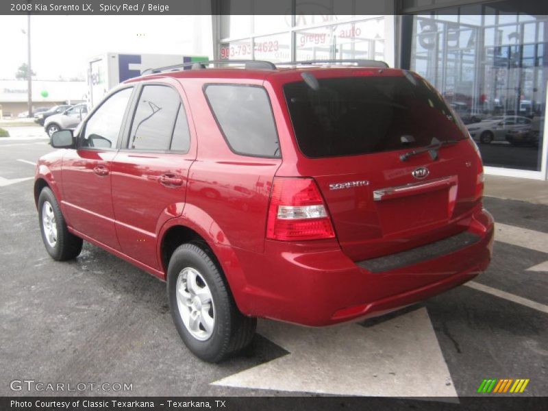 Spicy Red / Beige 2008 Kia Sorento LX