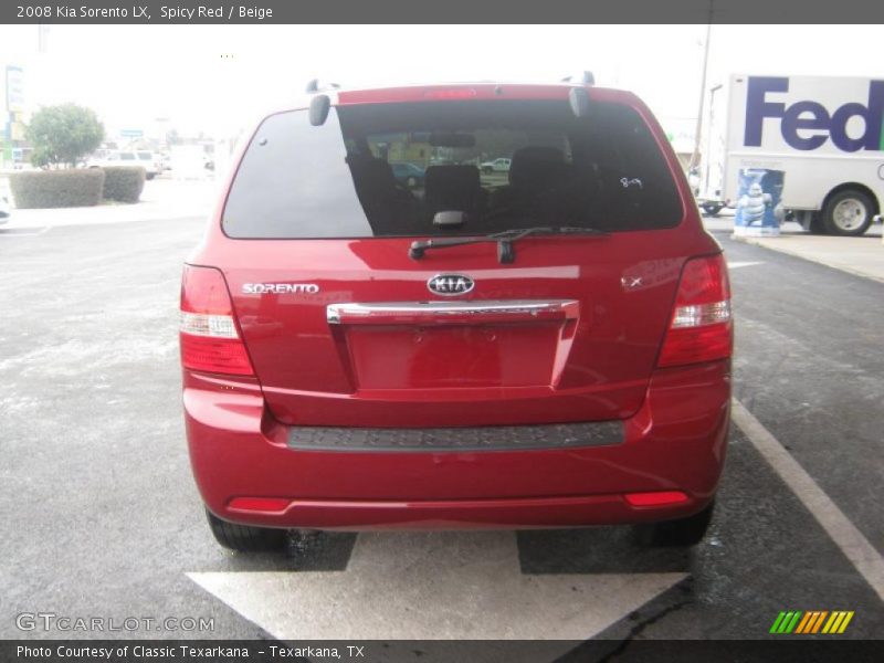 Spicy Red / Beige 2008 Kia Sorento LX