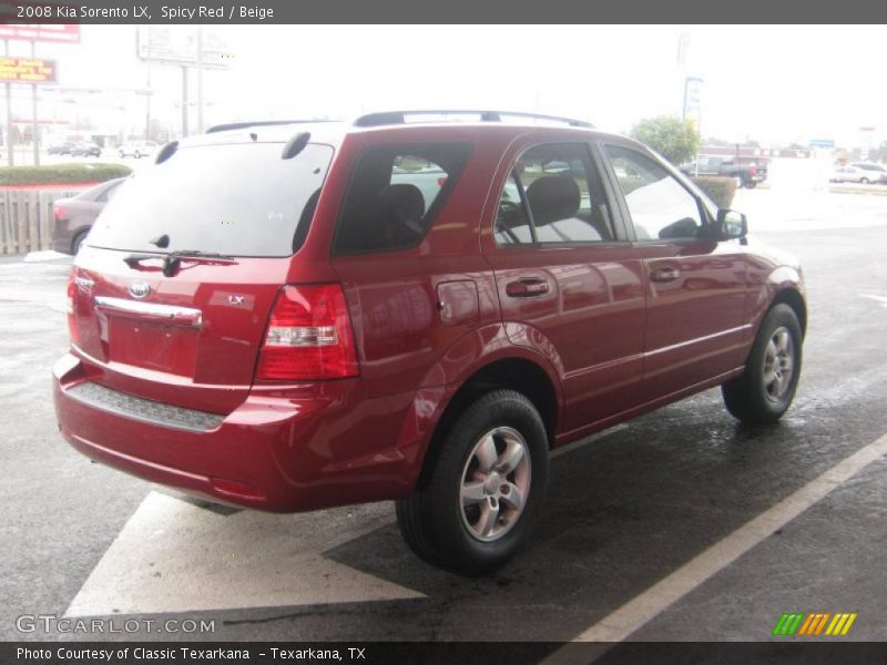 Spicy Red / Beige 2008 Kia Sorento LX