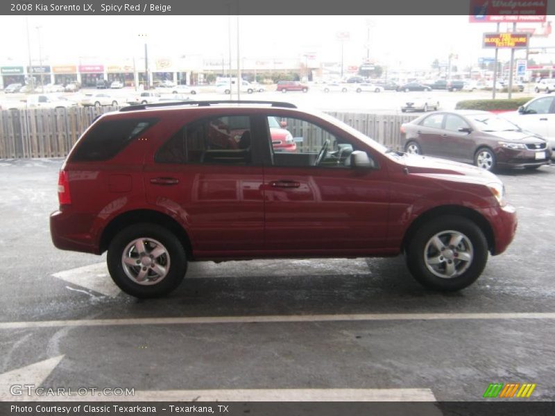 Spicy Red / Beige 2008 Kia Sorento LX