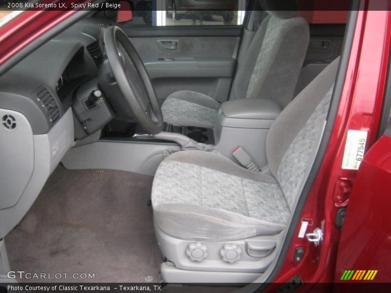 Spicy Red / Beige 2008 Kia Sorento LX