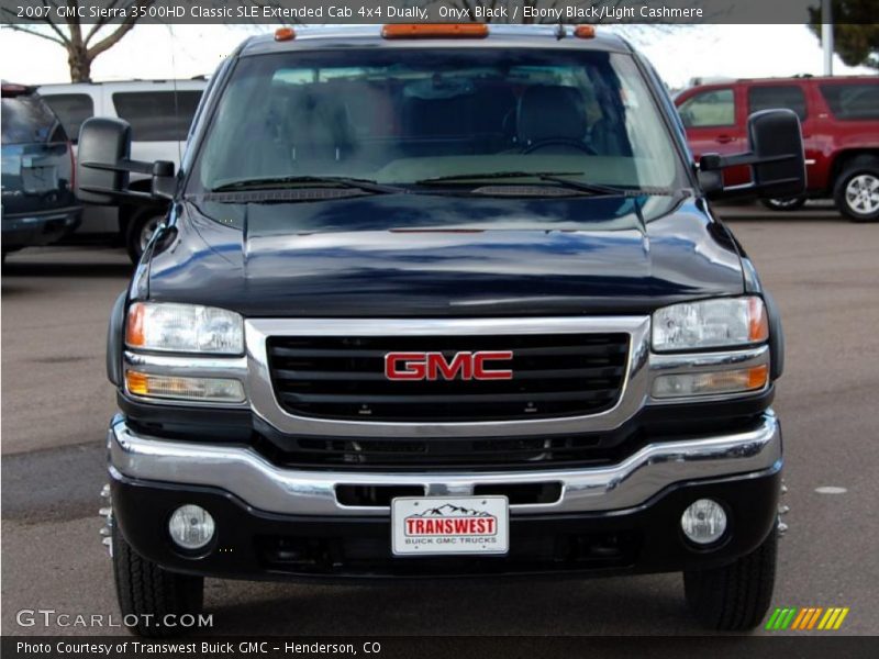 Onyx Black / Ebony Black/Light Cashmere 2007 GMC Sierra 3500HD Classic SLE Extended Cab 4x4 Dually