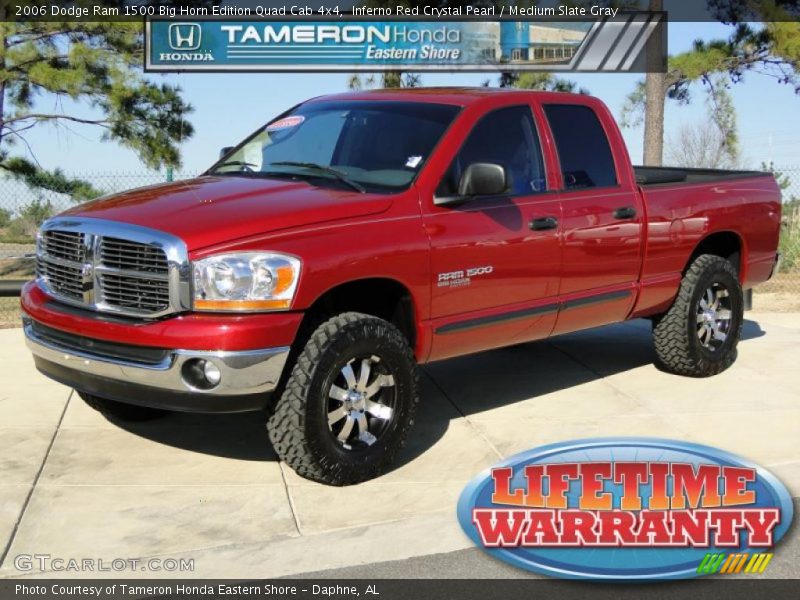 Inferno Red Crystal Pearl / Medium Slate Gray 2006 Dodge Ram 1500 Big Horn Edition Quad Cab 4x4