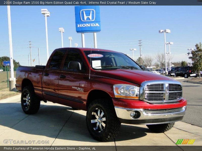 Inferno Red Crystal Pearl / Medium Slate Gray 2006 Dodge Ram 1500 Big Horn Edition Quad Cab 4x4