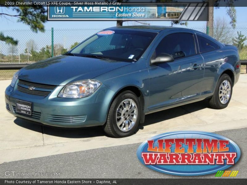 Silver Moss Metallic / Gray 2009 Chevrolet Cobalt LS XFE Coupe