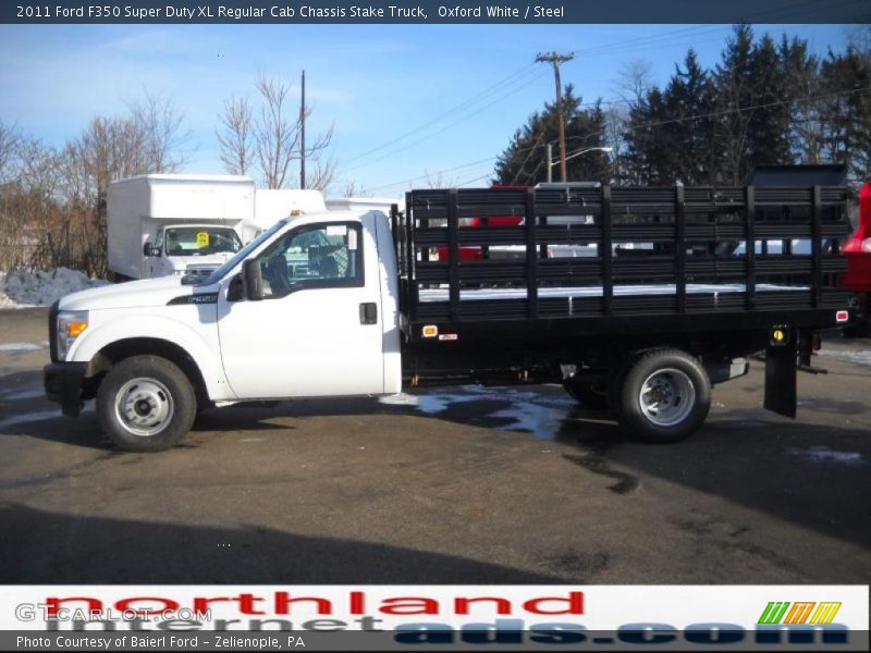 Oxford White / Steel 2011 Ford F350 Super Duty XL Regular Cab Chassis Stake Truck