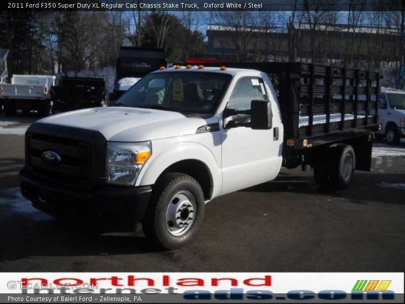 Oxford White / Steel 2011 Ford F350 Super Duty XL Regular Cab Chassis Stake Truck