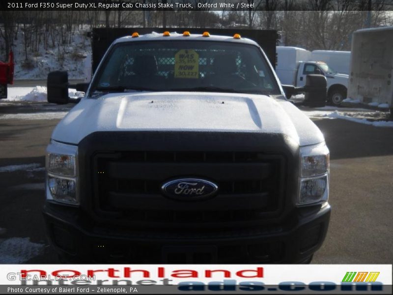 Oxford White / Steel 2011 Ford F350 Super Duty XL Regular Cab Chassis Stake Truck