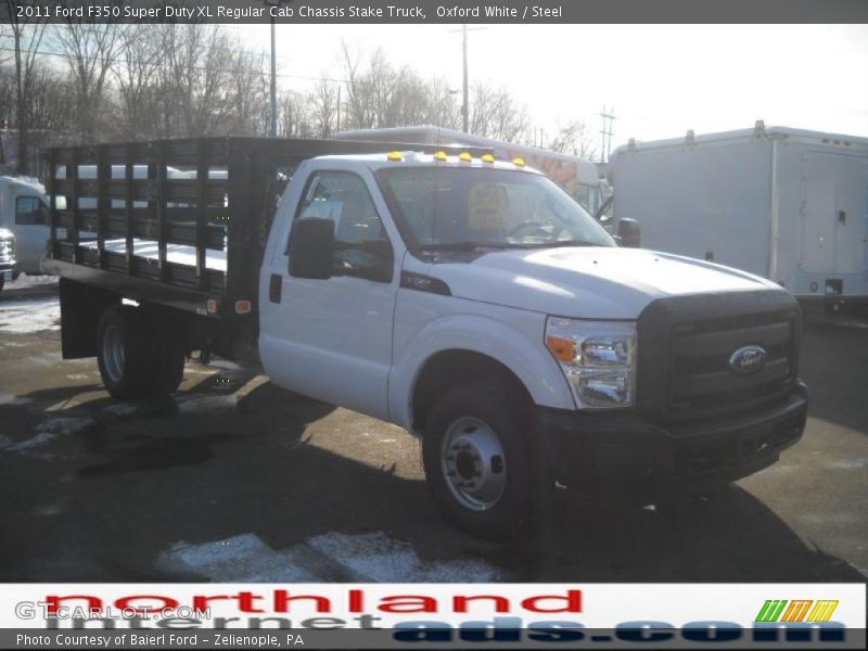 Oxford White / Steel 2011 Ford F350 Super Duty XL Regular Cab Chassis Stake Truck