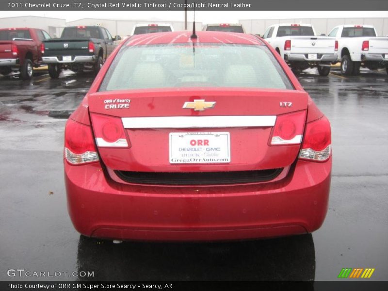 Crystal Red Metallic Tintcoat / Cocoa/Light Neutral Leather 2011 Chevrolet Cruze LTZ