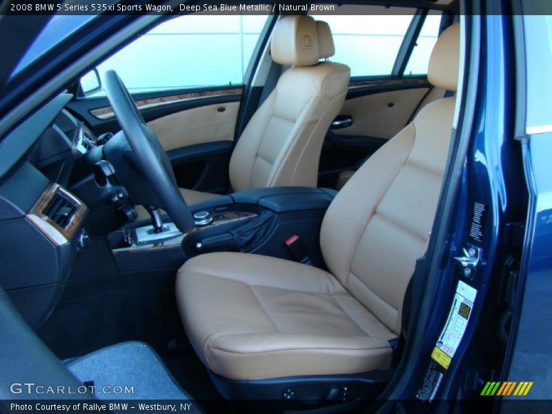 Deep Sea Blue Metallic / Natural Brown 2008 BMW 5 Series 535xi Sports Wagon