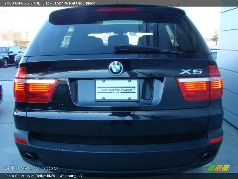 Black Sapphire Metallic / Black 2008 BMW X5 3.0si