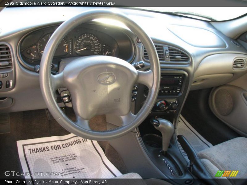Arctic White / Pewter Gray 1999 Oldsmobile Alero GL Sedan
