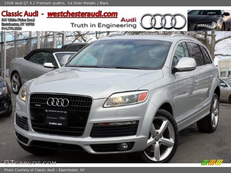Ice Silver Metallic / Black 2008 Audi Q7 4.2 Premium quattro