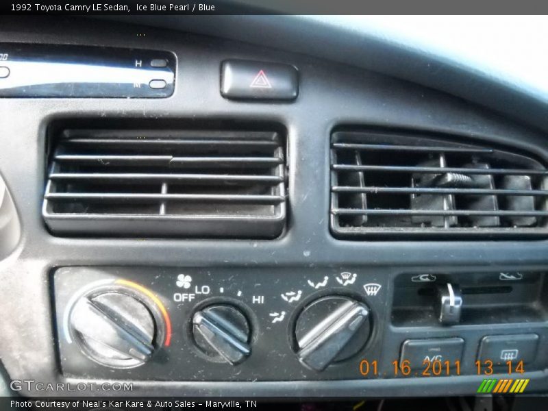 Ice Blue Pearl / Blue 1992 Toyota Camry LE Sedan