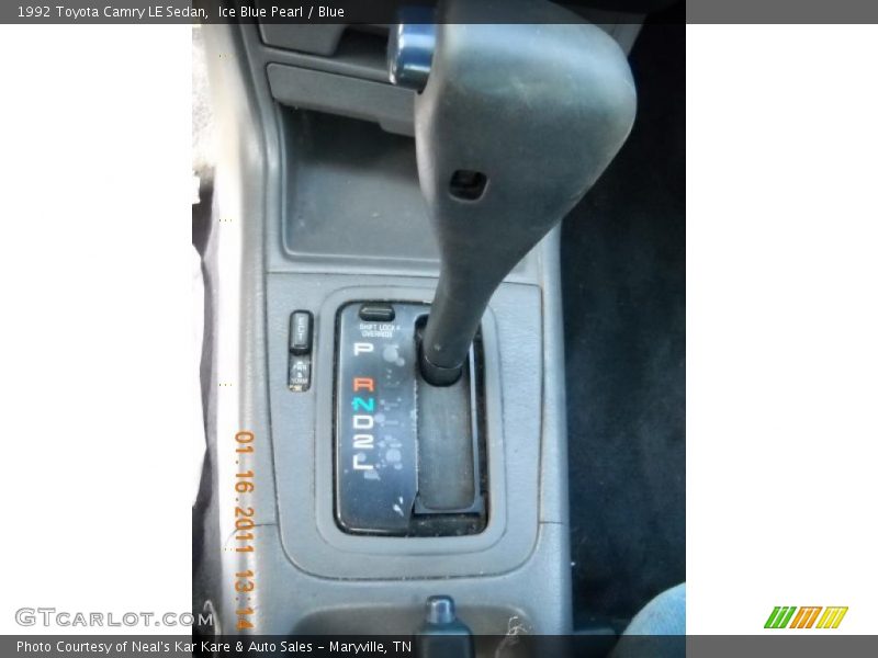 Ice Blue Pearl / Blue 1992 Toyota Camry LE Sedan