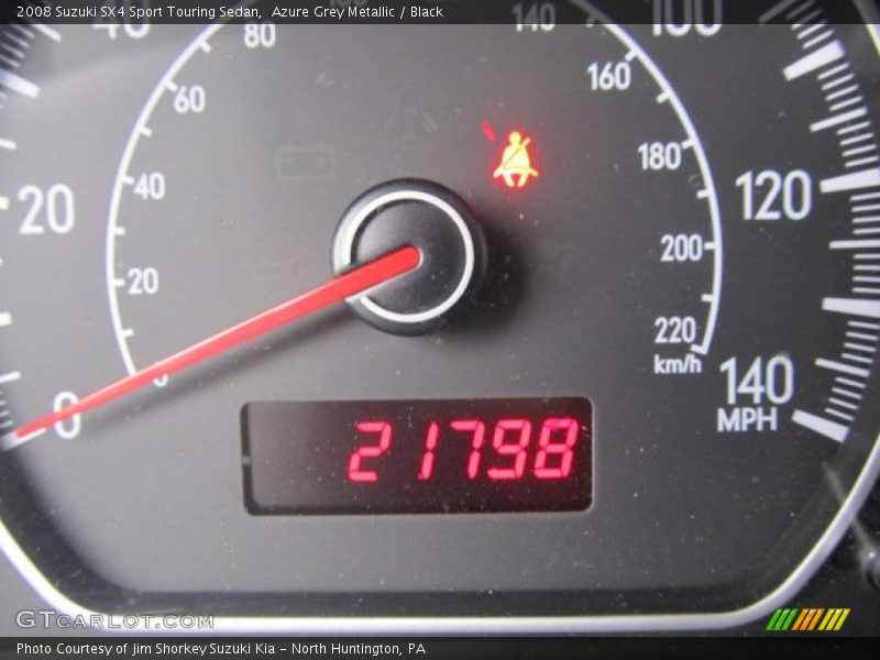 Azure Grey Metallic / Black 2008 Suzuki SX4 Sport Touring Sedan