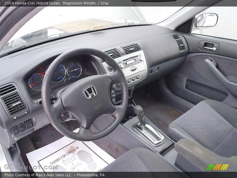 Magnesium Metallic / Gray 2004 Honda Civic Hybrid Sedan