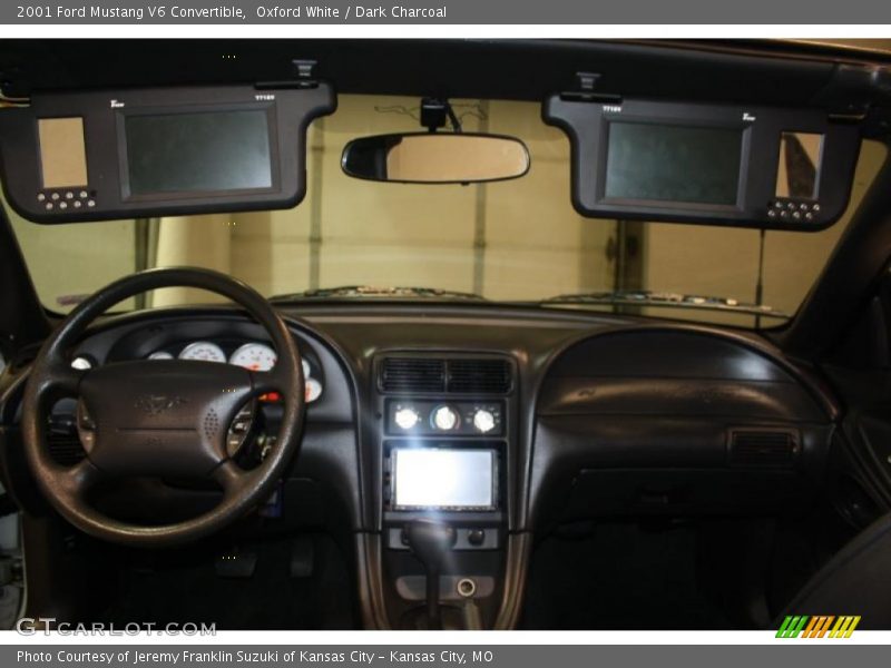 Oxford White / Dark Charcoal 2001 Ford Mustang V6 Convertible