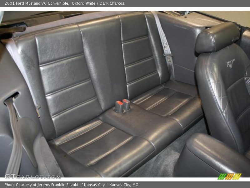 Oxford White / Dark Charcoal 2001 Ford Mustang V6 Convertible