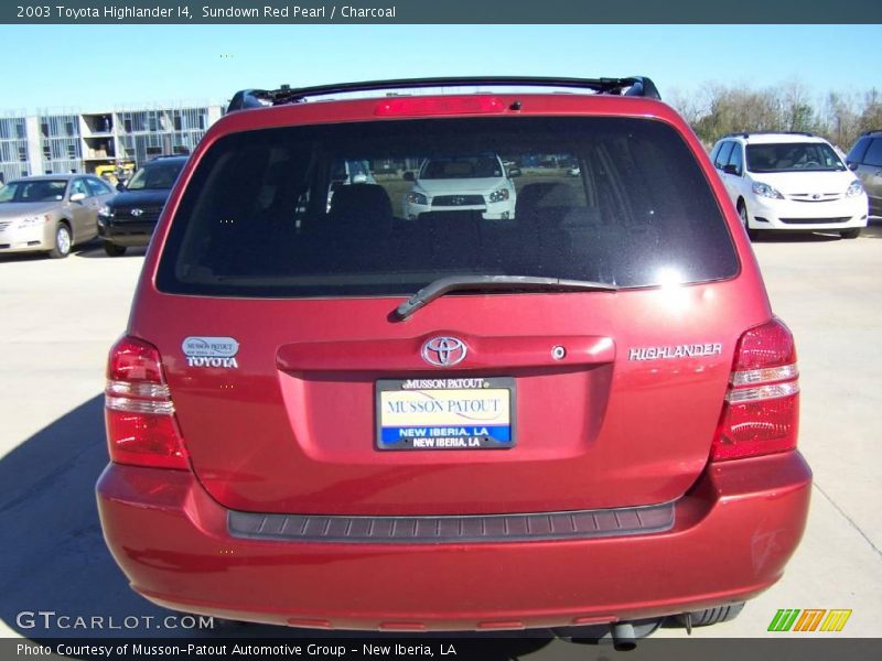 Sundown Red Pearl / Charcoal 2003 Toyota Highlander I4