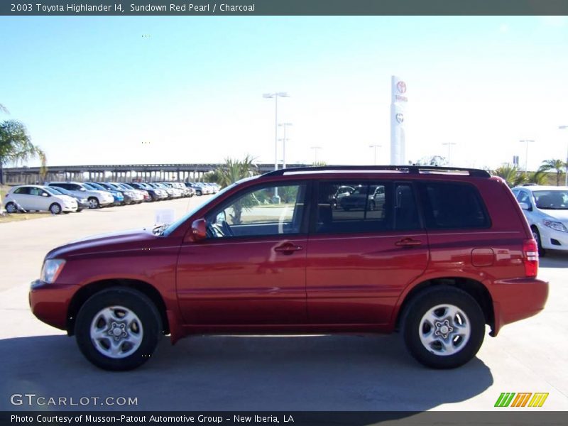 Sundown Red Pearl / Charcoal 2003 Toyota Highlander I4